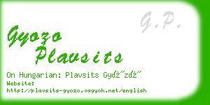 gyozo plavsits business card